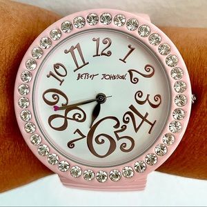 Betsey Johnson pink watch